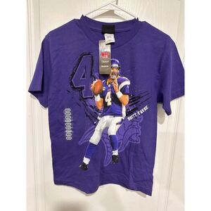 Reebok NFL Minnesota Vikings Brett Favre Purple Graphic T-Shirt Mens Medium NWT